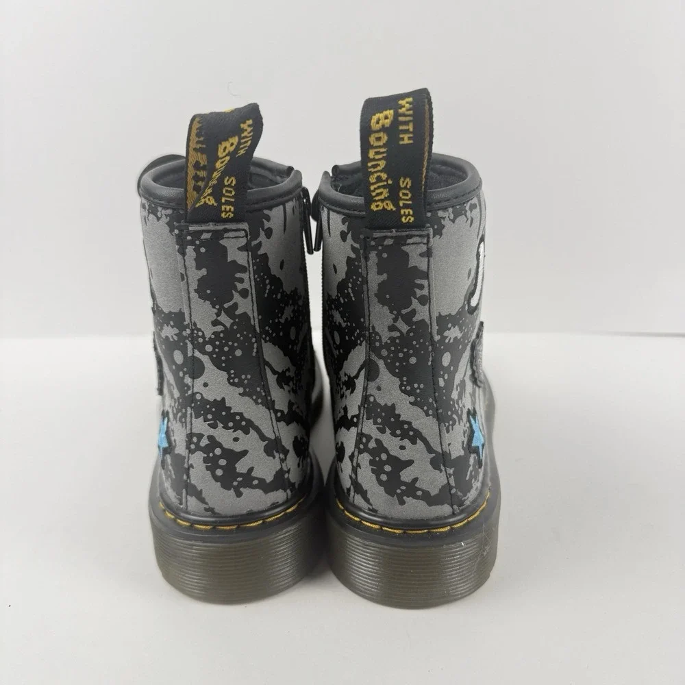 Dr. Doc Martens Boots Kids US 3 Lace Up Boot Space Hydro Embroidered 1460J NEW